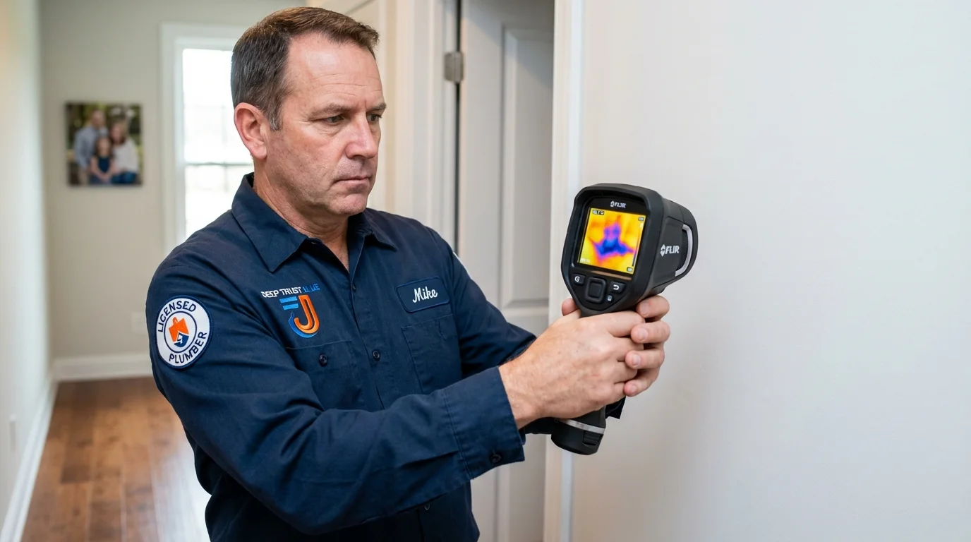 Thermal imaging leak detection by Johns Plumbing LLC in Edwardsville